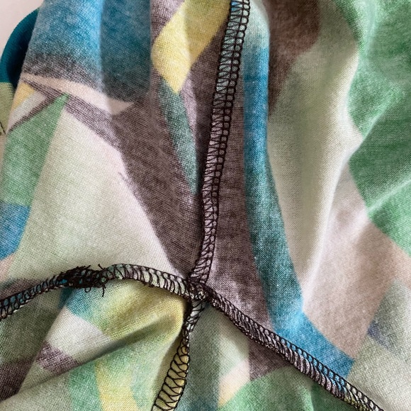 AB Studio knit top blouse top geometric abstract print 3/4 sleeves XL - Picture 15 of 16